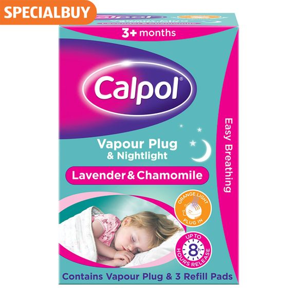 Calpol Vapour Plug & Nightlight Lavender & Chamomile 3+ Months